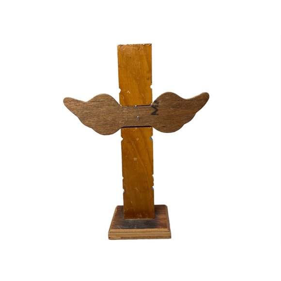 Vintage Native American Alaskan Hand Painted Wooden Miniature Totem Pole 8.5" - Picture 2 of 4